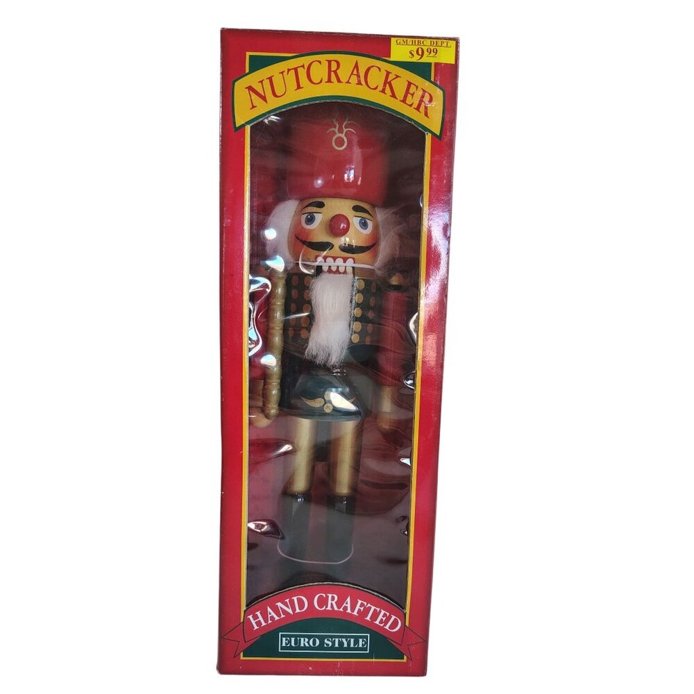 Handpainted Euro Style 15" Wood Nutcracker Original Box Christmas Holiday Decor